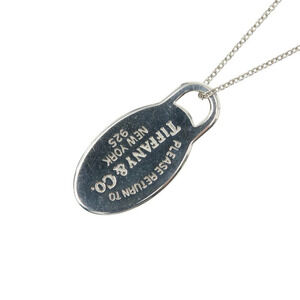 Tiffany Co to Oval Necklace Silver TIFFANYCo